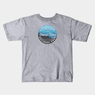 Grand Teton National Park Retro Kids T-Shirt